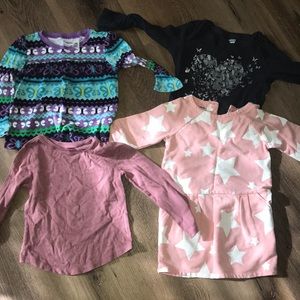 2T toddler girl long sleeve lot